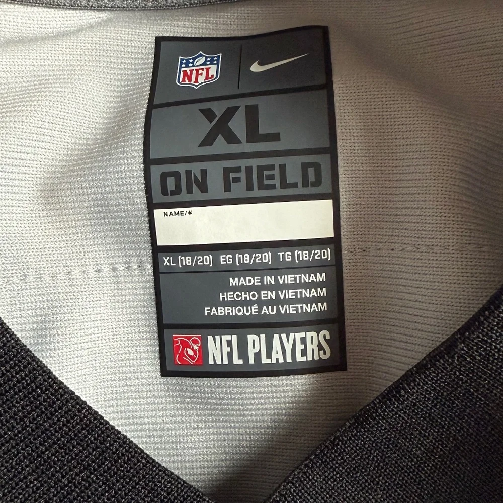 NFL NIKE Carolina Panthers #22 McCaffrey Jersey (Size XL)